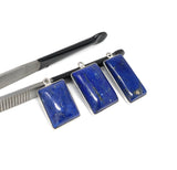 3 Pcs Lapis Lazuli Gemstone Charms, DIY Jewelry Making Wholesale Charms