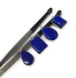 4 Pcs Lapis Lazuli Charms, Gemstone Charms, Bezel Charms, Jewelry Supplies, Jewelry Making, Jewelry Findings, DIY Jewelry, Wholesale Charms