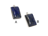 Lapis Lazuli Gemstone Charms, Lapis Lazuli Charms, Bezel Charms, Jewelry Supplies for DIY Jewelry Making