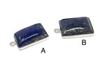 Lapis Lazuli Gemstone Charms, Lapis Lazuli Charms, Bezel Charms, Jewelry Supplies for DIY Jewelry Making