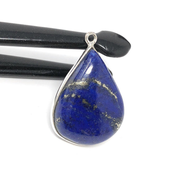 Lapis Lazuli, Gemstone Charm, Lapis Lazuli Charm, Silver Charm, Jewelry Supplies, Jewelry Making, Jewelry Findings, DIY Jewelry, 29x19.5X7mm