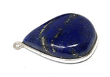 Lapis Lazuli, Gemstone Charm, Lapis Lazuli Charm, Silver Charm, Jewelry Supplies, Jewelry Making, Jewelry Findings, DIY Jewelry, 29x19.5X7mm
