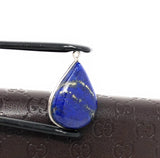 Lapis Lazuli, Gemstone Charm, Lapis Lazuli Charm, Silver Charm, Jewelry Supplies, Jewelry Making, Jewelry Findings, DIY Jewelry, 29x19.5X7mm