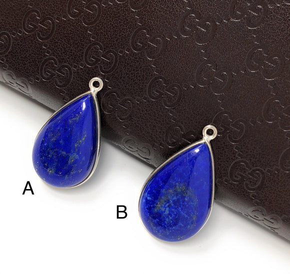 Lapis Lazuli Gemstone Charm, DIY Jewelry Making, Jewelry Findings