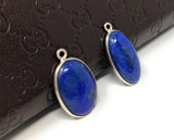 2 Pcs Lapis Lazuli Charms, Gemstone Charms, Bezel Charms, Jewelry Supplies, Jewelry Making, Jewelry Findings, DIY Jewelry, Bulk Charms