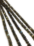 Labradorite Beads, Gemstone Beads, Labradorite, Jewelry Supplies, Jewelry Making, Wholesale Beads, Bulk Beads, Blue Flash 9.5" Strand, 7-9mm