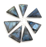 Labradorite Gemstone Charms, Silver Bezel Charms, Jewelry Supplies for Jewelry Making, Wholesale Bulk Charms