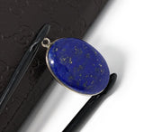 Lapis Lazuli Gemstone Charm, Lapis Lazuli Silver Charm, Jewelry Supplies for Jewelry Making, Jewelry Findings, DIY Jewelry, 28x17mm