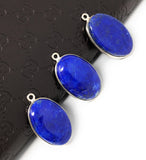 3 Pcs Lapis Lazuli Charms, Gemstone Charms, Bezel Charms, Jewelry Supplies, Jewelry Making, Jewelry Findings, DIY Jewelry, Wholesale Charms