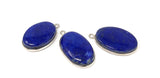 3 Pcs Lapis Lazuli Charms, Gemstone Charms, Bezel Charms, Jewelry Supplies, Jewelry Making, Jewelry Findings, DIY Jewelry, Wholesale Charms