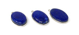 3 Pcs Lapis Lazuli Charms, Gemstone Charms, Bezel Charms, Jewelry Supplies, Jewelry Making, Jewelry Findings, DIY Jewelry, Wholesale Charms