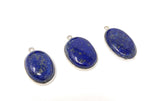 3 Pcs Lapis Lazuli Charms, Gemstone Charms, Bezel Charms, Jewelry Supplies, Jewelry Making, Jewelry Findings, DIY Jewelry, Wholesale Charms