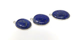 3 Pcs Lapis Lazuli Charms, Gemstone Charms, Bezel Charms, Jewelry Supplies, Jewelry Making, Jewelry Findings, DIY Jewelry, Wholesale Charms