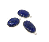 3 Pcs Lapis Lazuli Charms, Gemstone Charms, Bezel Charms, Jewelry Supplies, Jewelry Making, Jewelry Findings, DIY Jewelry, Wholesale Charms