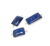 3 Pcs Lapis Lazuli Connectors, Gemstone Connectors, Bezel Connectors, Jewelry Supplies, Jewelry Making, Jewelry Findings, Lapis Lazuli Links