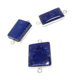 3 Pcs Lapis Lazuli Connectors, Gemstone Connectors, Bezel Connectors, Jewelry Supplies, Jewelry Making, Jewelry Findings, Lapis Lazuli Links