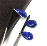 3 Pcs Lapis Lazuli Connectors, Gemstone Connectors, Bezel Connectors, Jewelry Supplies, Jewelry Making, Jewelry Findings, Lapis Lazuli Links
