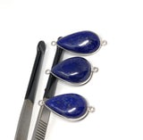 3 Pcs Lapis Lazuli Connectors, Gemstone Connectors, Bezel Connectors, Jewelry Supplies, Jewelry Making, Jewelry Findings, Lapis Lazuli Links