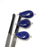 3 Pcs Lapis Lazuli Connectors, Gemstone Connectors, Bezel Connectors, Jewelry Supplies, Jewelry Making, Jewelry Findings, Lapis Lazuli Links