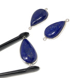 3 Pcs Lapis Lazuli Connectors, Gemstone Connectors, Bezel Connectors, Jewelry Supplies, Jewelry Making, Jewelry Findings, Lapis Lazuli Links