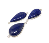 3 Pcs Lapis Lazuli Connectors, Gemstone Connectors, Bezel Connectors, Jewelry Supplies, Jewelry Making, Jewelry Findings, Lapis Lazuli Links