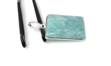 Amazonite, Amazonite Pendant, Gemstone Pendant, Silver Pendant, Sterling Silver Pendant, Natural Gemstone Pendant, Blue Pendant, 41.25x22mm