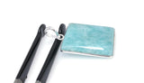 Amazonite, Amazonite Pendant, Gemstone Pendant, Silver Pendant, Sterling Silver Pendant, Natural Gemstone Pendant, Blue Pendant, 41.25x22mm