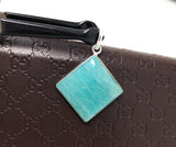 Amazonite Gemstone Pendant, Sterling Silver Pendant, Natural Gemstone Pendant, Jewelry Supplies for DIY Jewelry Making, 42x30.15mm
