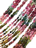 13" Tourmaline Gemstone Beads Natural Watermelon Tourmaline Beads Wholesale Jewelry Supplies Bulk Beads for DIY Jewelry Making, 5x4mm-7x5mm