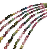 13" Tourmaline Gemstone Beads Natural Watermelon Tourmaline Beads Wholesale Jewelry Supplies Bulk Beads for DIY Jewelry Making, 5x4mm-7x5mm