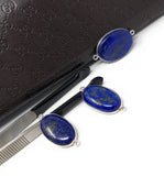 3 Pcs Lapis Lazuli Gemstone Connector, Lapis Lazuli Silver Connector, Jewelry Supplies for Jewelry Making, Wholesale Jewelry Findings,