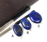 3 Pcs Lapis Lazuli Gemstone Connector, Lapis Lazuli Silver Connector, Jewelry Supplies for Jewelry Making, Wholesale Jewelry Findings,