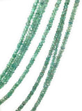 14" Genuine Zambian Emerald Beads, Emerald Beads, Wholesale Bulk Beads, Jewelry Supplies for Jewelry Making, 3mm - 3.5mm