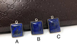 Lapis Lazuli, Gemstone Charm, Lapis Lazuli Charms, Bezel Charms, Jewelry Supplies, Jewelry Making, Jewelry Findings, DIY Jewelry, Bulk Charm