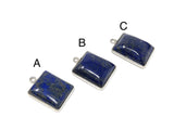 Lapis Lazuli, Gemstone Charm, Lapis Lazuli Charms, Bezel Charms, Jewelry Supplies, Jewelry Making, Jewelry Findings, DIY Jewelry, Bulk Charm