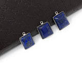 Lapis Lazuli, Gemstone Charm, Lapis Lazuli Charms, Bezel Charms, Jewelry Supplies, Jewelry Making, Jewelry Findings, DIY Jewelry, Bulk Charm
