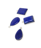 4 Pcs Lapis Lazuli Charms, Gemstone Charms, Bezel Charms, Jewelry Supplies, Jewelry Making, Jewelry Findings, DIY Jewelry, Wholesale Charms