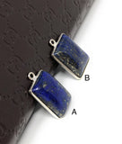 Lapis Lazuli Gemstone Charms, Lapis Lazuli Charms, Bezel Charms, Jewelry Supplies for DIY Jewelry Making