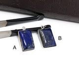 Lapis Lazuli Gemstone Charms, Lapis Lazuli Charms, Bezel Charms, Jewelry Supplies for DIY Jewelry Making