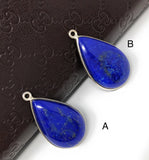 Lapis Lazuli Gemstone Charm, DIY Jewelry Making, Jewelry Findings