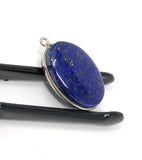 Lapis Lazuli Gemstone Charm, Lapis Lazuli Silver Charm, Jewelry Supplies for Jewelry Making, Jewelry Findings, DIY Jewelry, 28x17mm