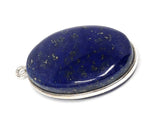 Lapis Lazuli Gemstone Charm, Lapis Lazuli Silver Charm, Jewelry Supplies for Jewelry Making, Jewelry Findings, DIY Jewelry, 28x17mm