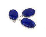 3 Pcs Lapis Lazuli Charms, Gemstone Charms, Bezel Charms, Jewelry Supplies, Jewelry Making, Jewelry Findings, DIY Jewelry, Wholesale Charms