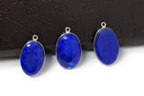 3 Pcs Lapis Lazuli Charms, Gemstone Charms, Bezel Charms, Jewelry Supplies, Jewelry Making, Jewelry Findings, DIY Jewelry, Wholesale Charms