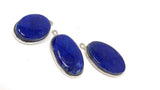 3 Pcs Lapis Lazuli Charms, Gemstone Charms, Bezel Charms, Jewelry Supplies, Jewelry Making, Jewelry Findings, DIY Jewelry, Wholesale Charms