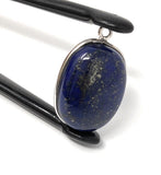 Lapis Lazuli Gemstone Charm, Lapis Lazuli Silver Charm, DIY Jewelry Making, 24x15.75mm
