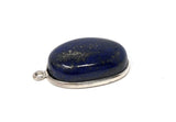 Lapis Lazuli Gemstone Charm, Lapis Lazuli Silver Charm, DIY Jewelry Making, 24x15.75mm