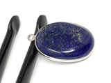 Lapis Lazuli Gemstone Charm, Sterling Silver Charm for DIY Jewelry Making, Jewelry Findings, 27x18.5mm