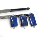 3 Pcs Lapis Lazuli Connectors, Gemstone Connectors, Bezel Connectors, Jewelry Supplies, Jewelry Making, Jewelry Findings, Lapis Lazuli Links