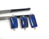 3 Pcs Lapis Lazuli Connectors, Gemstone Connectors, Bezel Connectors, Jewelry Supplies, Jewelry Making, Jewelry Findings, Lapis Lazuli Links